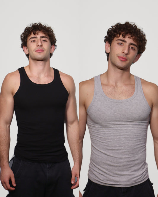 Bamboo Tank 2-Pack (Black + Gray)